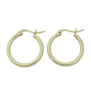 Vintage Gold-Tone Sterling Silver 925 Hoop Earrings